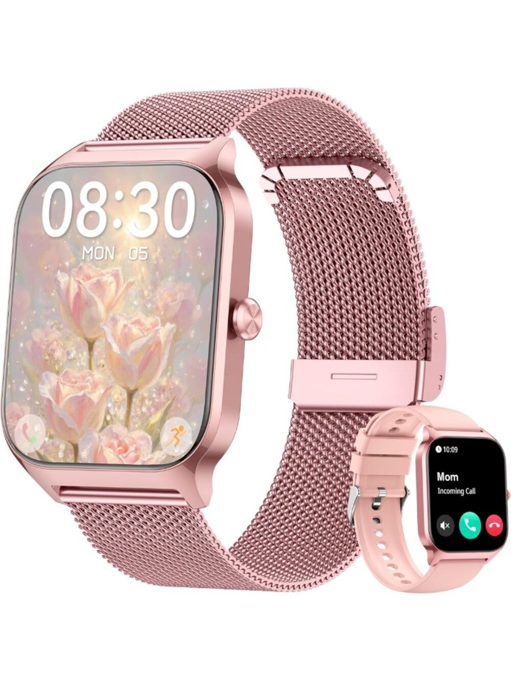 Lightweight Smart Watch for Fitness, Call & Health Monitor, 110+ Sports Modes
